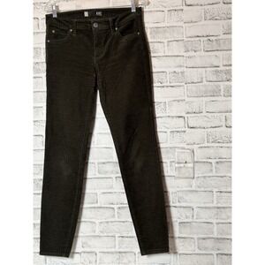 Kut From the Kloth Olive Green Diana Fab Ab High Rise Skinny Corduroy Jeans Sz 6